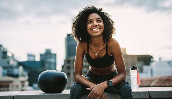 Healthy Orlando patient smiling with strong teeth
